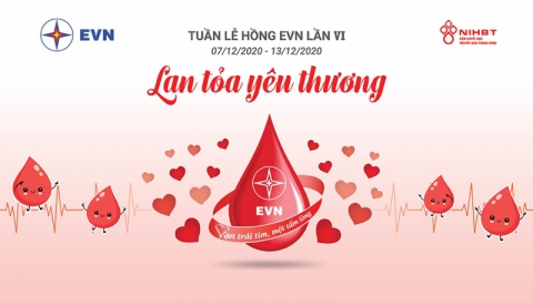 Hình ảnh tuyên tuyền của Tuần lễ hồng EVN lần thứ VI.