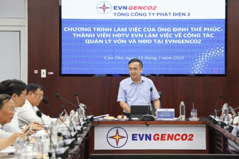 Tập đoàn Điện lực Việt Nam làm việc về công tác quản lý vốn và người đại diện tại EVNGENCO2