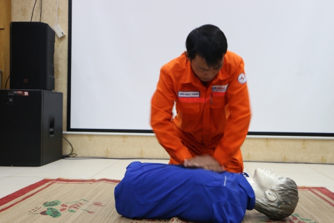 TSHPCo tăng cường huấn luyện ATVSLĐ và Sơ cấp cứu – Nâng cao kỹ năng, chủ động ứng phó tại nơi làm việc