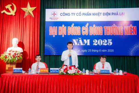 Nhiệt điện Phả Lại đặt mục tiêu tăng trưởng ổn định, thông qua nhiều nội dung quan trọng tại Đại hội cổ đông thường niên năm 2025