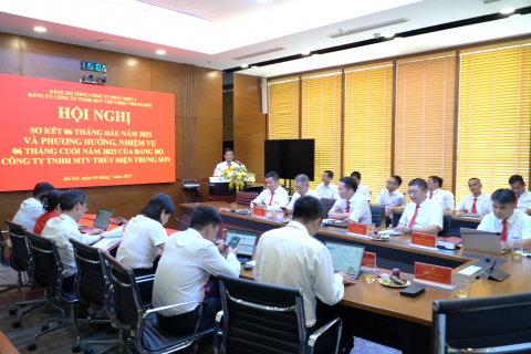 Thủy điện Trung Sơn: tổ chức hội nghị sơ kết công tác Đảng và chuyên môn 6 tháng đầu năm 2025