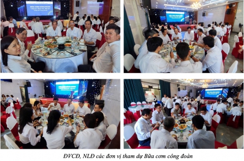 ĐVCĐ, NLĐ các đơn vị tham dự Bữa cơm công đoàn