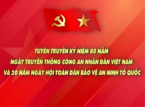 Tuyên truyền kỷ niệm 80 năm Ngày truyền thống Công an nhân dân Việt Nam và 20 năm Ngày hội Toàn dân bảo vệ an ninh Tổ quốc