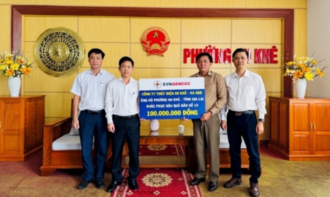 Thủy điện An Khê – Ka Nak ủng hộ hơn 500 triệu đồng giúp người dân Gia Lai vượt qua khó khăn sau bão số 13