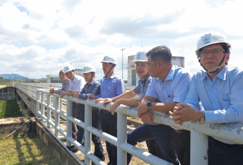 Đoàn lãnh đạo EVNGENCO2 kiểm tra và làm việc tại Công ty Thủy điện An Khê – Ka Nak