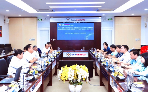 EVNGENCO2 và Công ty Thủy điện Hòa Bình trao đổi công tác Công đoàn và nghiệp vụ chuyên môn