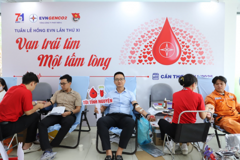 EVNGENCO2 hiến máu nhân đạo trong Tuần lễ Hồng EVN lần XI