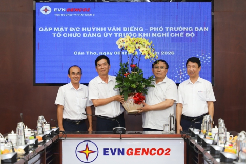 EVNGENCO2 tổ chức Lễ tri ân đồng chí Huỳnh Văn Biếng trước khi nghỉ hưu theo chế độ