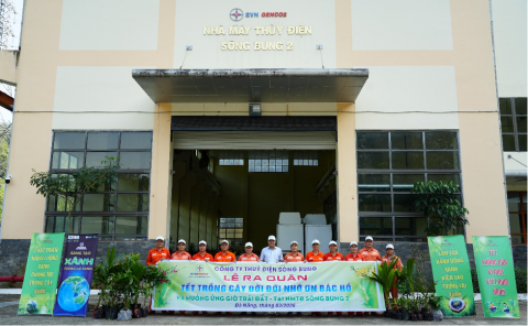 Thủy điện Sông Bung phát động Tết trồng cây và hưởng ứng Giờ Trái đất 2026