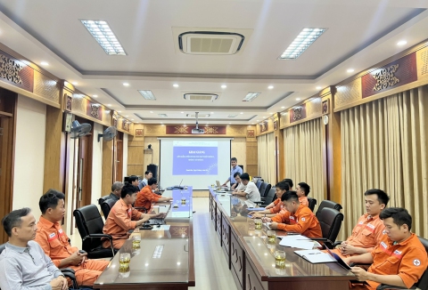 Thủy điện Trung Sơn tổ chức huấn luyện định kỳ về an toàn vệ sinh lao động