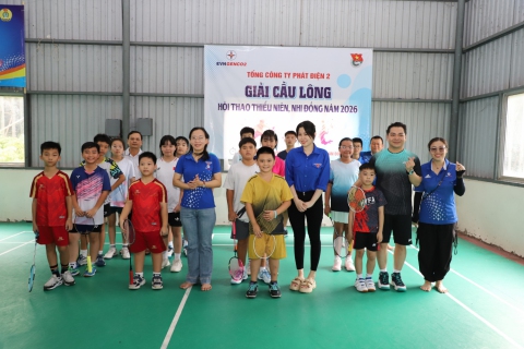 Sôi nổi Hội thao thiếu nhi EVNGENCO2 năm 2026 và chương trình vui Tết Thiếu nhi 1/6
