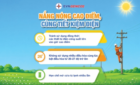 Infographic: Nắng nóng cao điểm, cùng tiết kiệm điện