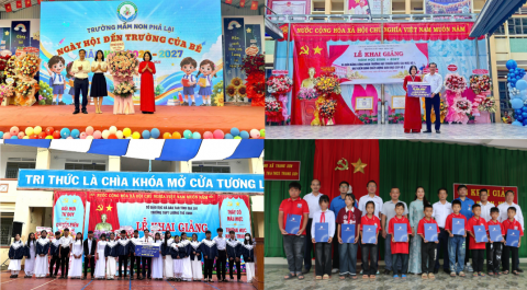 Các đơn vị trong EVNGENCO2 chung tay tiếp sức học sinh đến trường