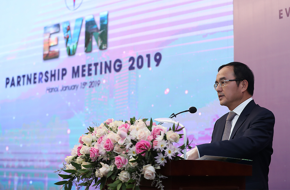 Chủ tịch HĐTV EVN Dương Quang Thành phát biểu tại EVN Partnership Meeting 2019